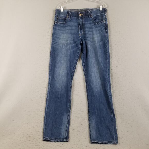 Lee Jeans Mens 34x34 Blue Extreme Motion Straight Taper Denim Stretch Comfort - Picture 1 of 13
